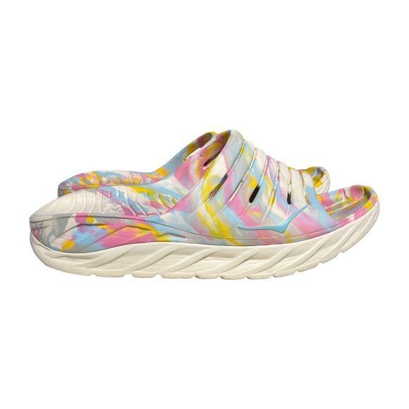 Hoka One One x FP Movement Ora Recovery Slides Sandals psychedelic Men's Size 11 - Picture 1 of 13